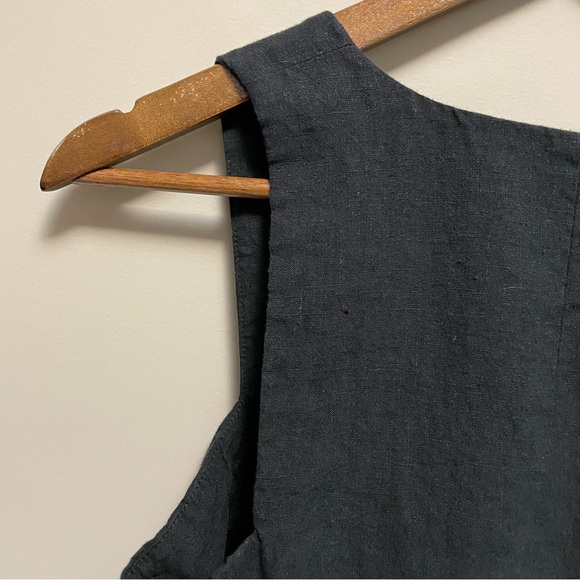 Emerson Fry Sleeveless Black Linen Dress Women's Small - Picture 4 of 12